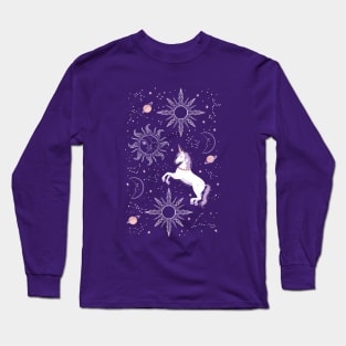 Zodiac Space Unicorn Long Sleeve T-Shirt